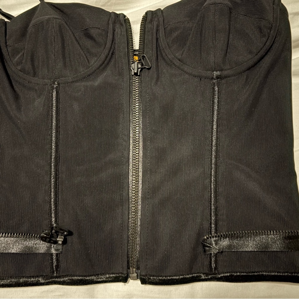 Alice + Olivia Black Corset with Zipper